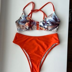 Cupshe Bikini w/High Waisted Bottoms